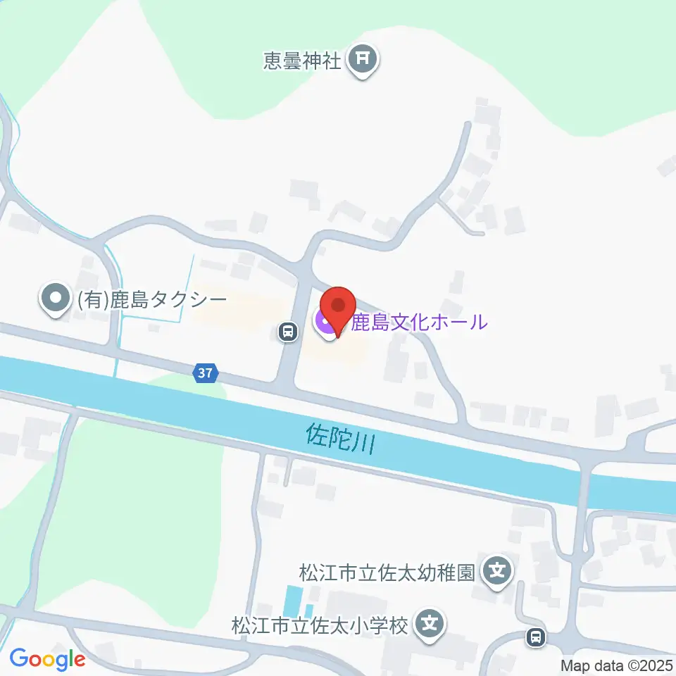 松江市鹿島文化ホール周辺の駐車場・コインパーキング一覧地図