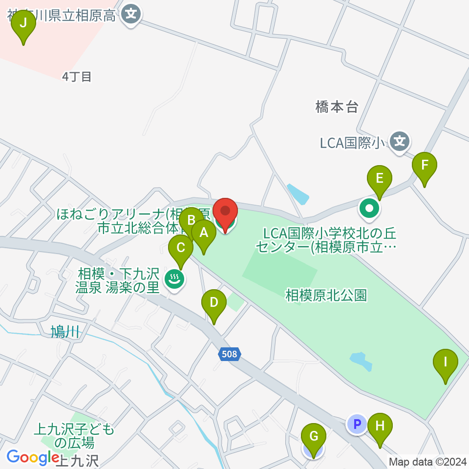 ほねごりアリーナ周辺の駐車場・コインパーキング一覧地図