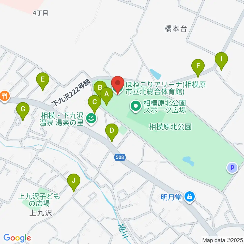 ほねごりアリーナ周辺の駐車場・コインパーキング一覧地図