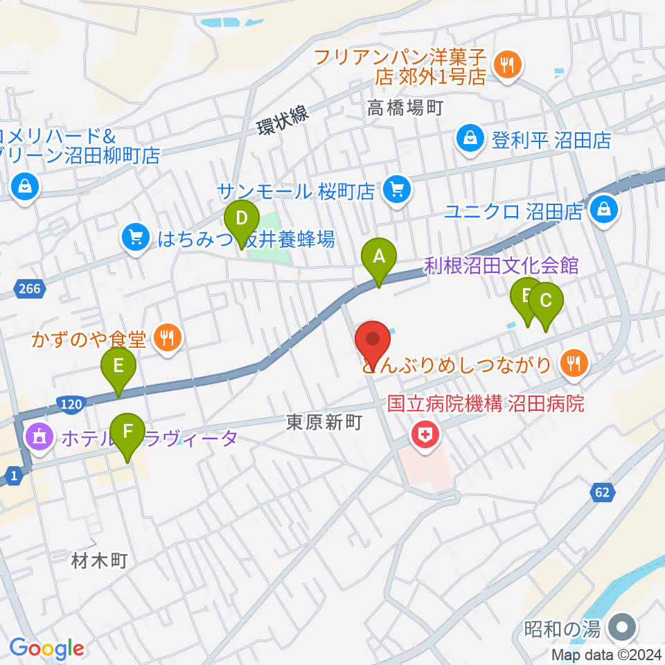 ZACROSアリーナぬまた周辺の駐車場・コインパーキング一覧地図