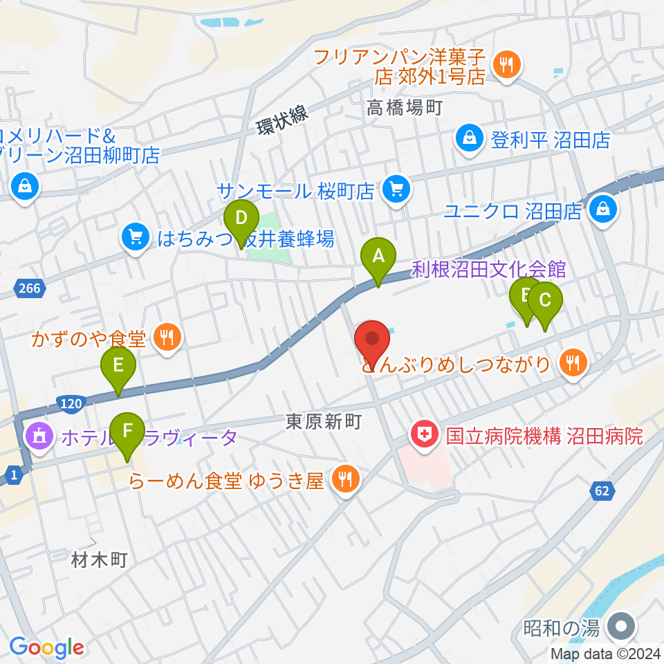 ZACROSアリーナぬまた周辺の駐車場・コインパーキング一覧地図