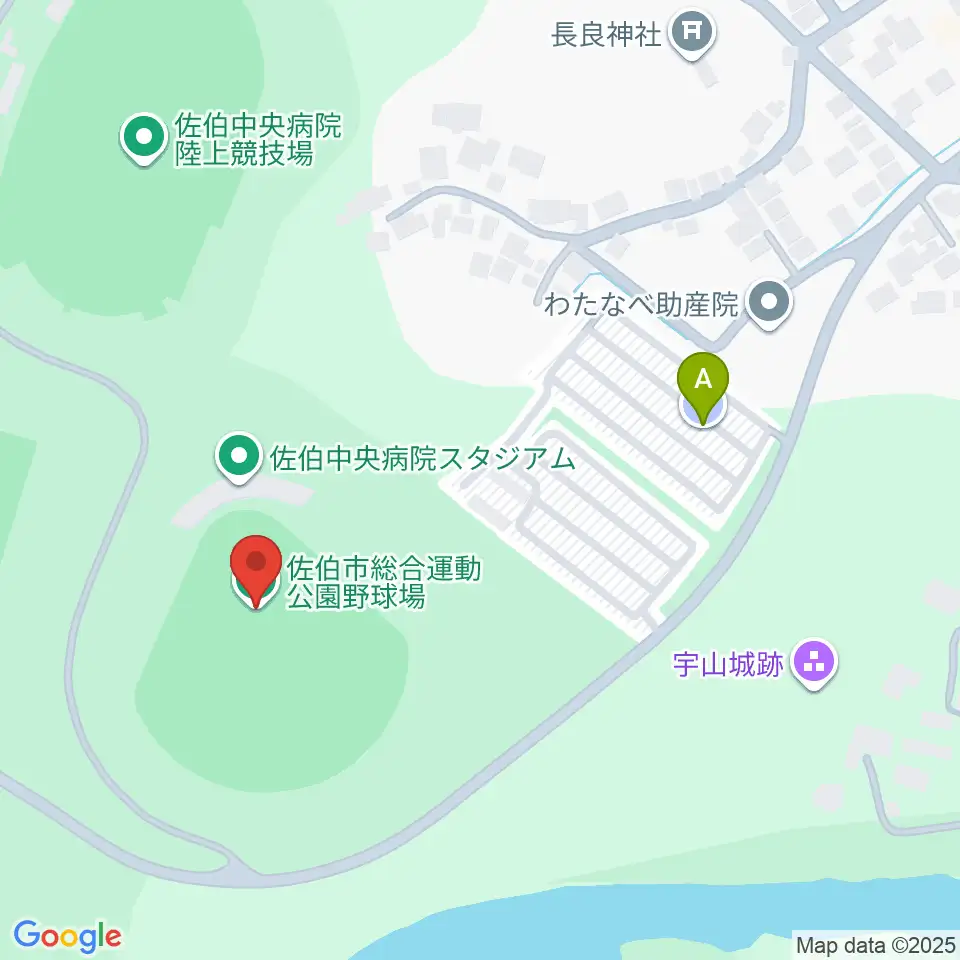 佐伯中央病院スタジアム周辺の駐車場・コインパーキング一覧地図
