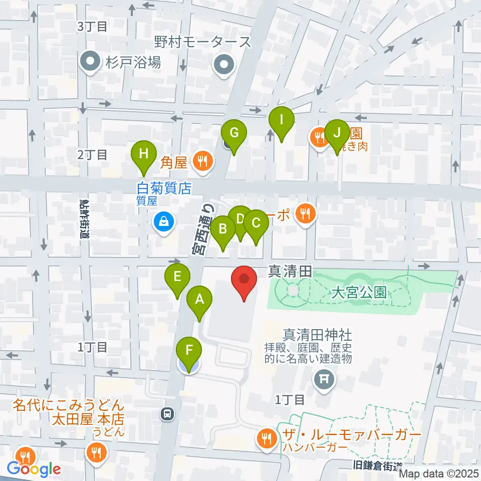 一宮スポーツ文化センター周辺の駐車場・コインパーキング一覧地図