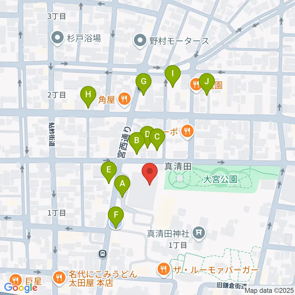 一宮スポーツ文化センター周辺の駐車場・コインパーキング一覧地図