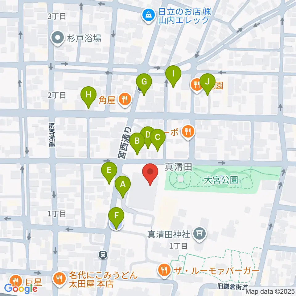 一宮スポーツ文化センター周辺の駐車場・コインパーキング一覧地図