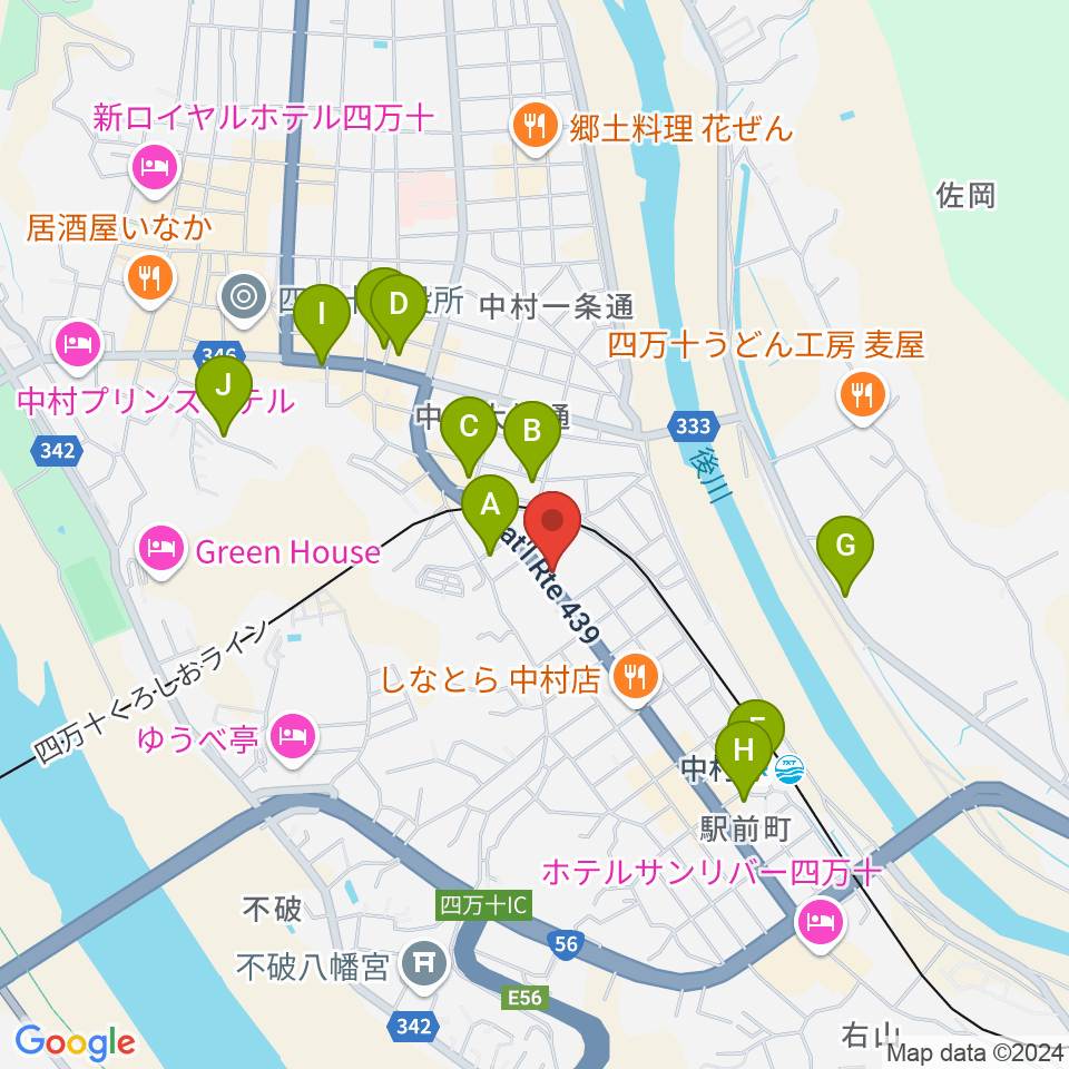 しまんとぴあ 四万十市総合文化センター周辺の駐車場・コインパーキング一覧地図