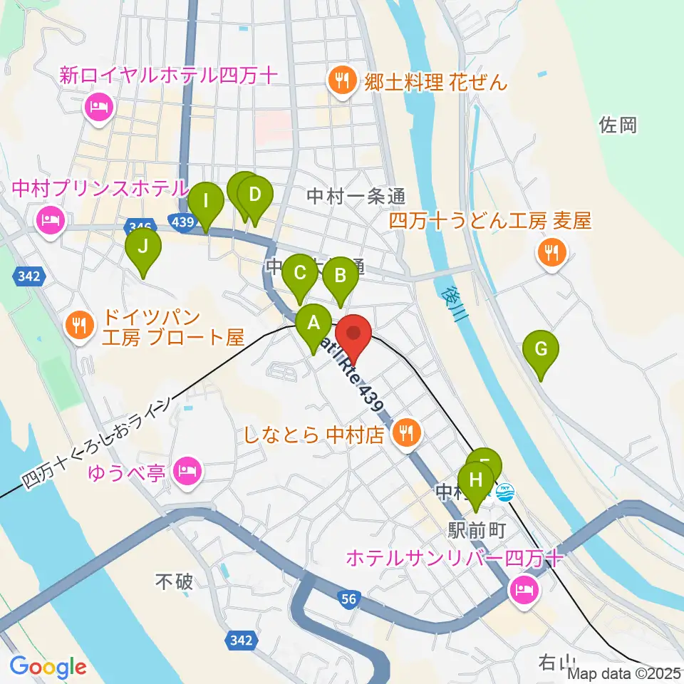 しまんとぴあ 四万十市総合文化センター周辺の駐車場・コインパーキング一覧地図