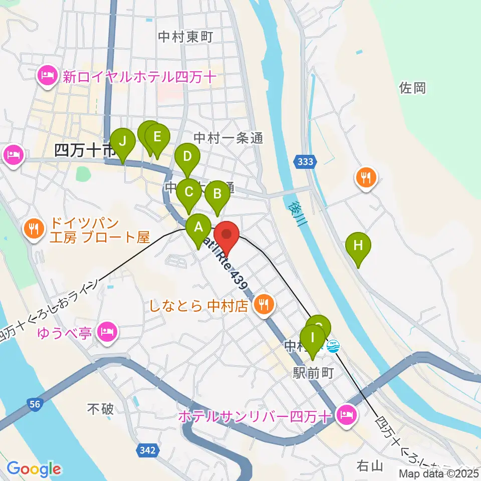 しまんとぴあ 四万十市総合文化センター周辺の駐車場・コインパーキング一覧地図