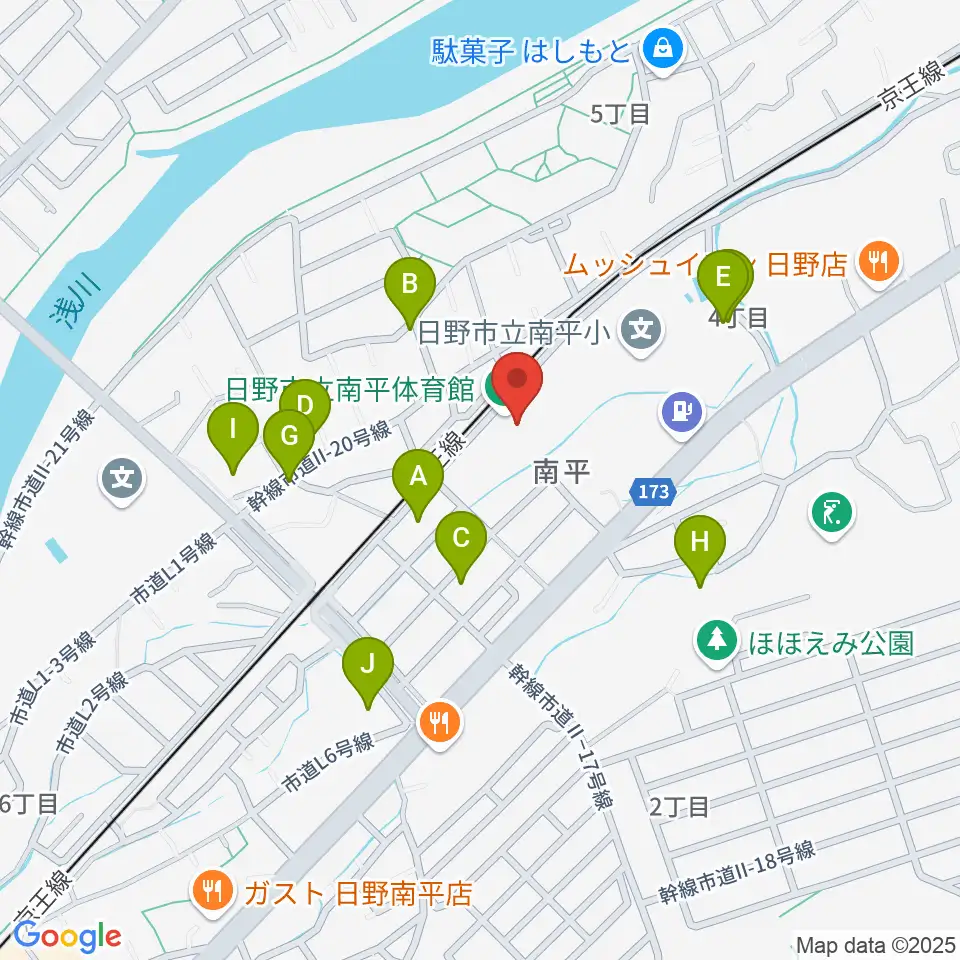 フクシ・エンタープライズ南平アリーナ周辺の駐車場・コインパーキング一覧地図