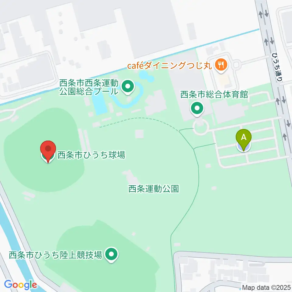 西条市ひうち球場周辺の駐車場・コインパーキング一覧地図