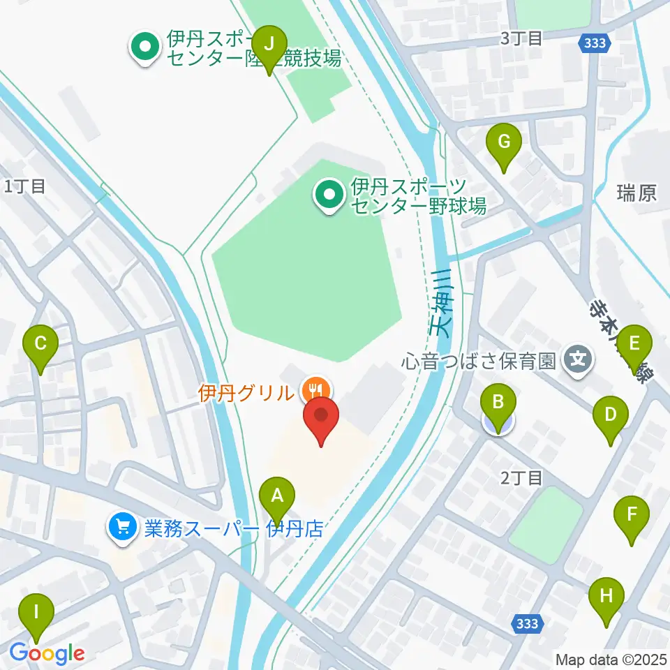 TOYO TIRES伊丹スポーツセンター体育館周辺の駐車場・コインパーキング一覧地図