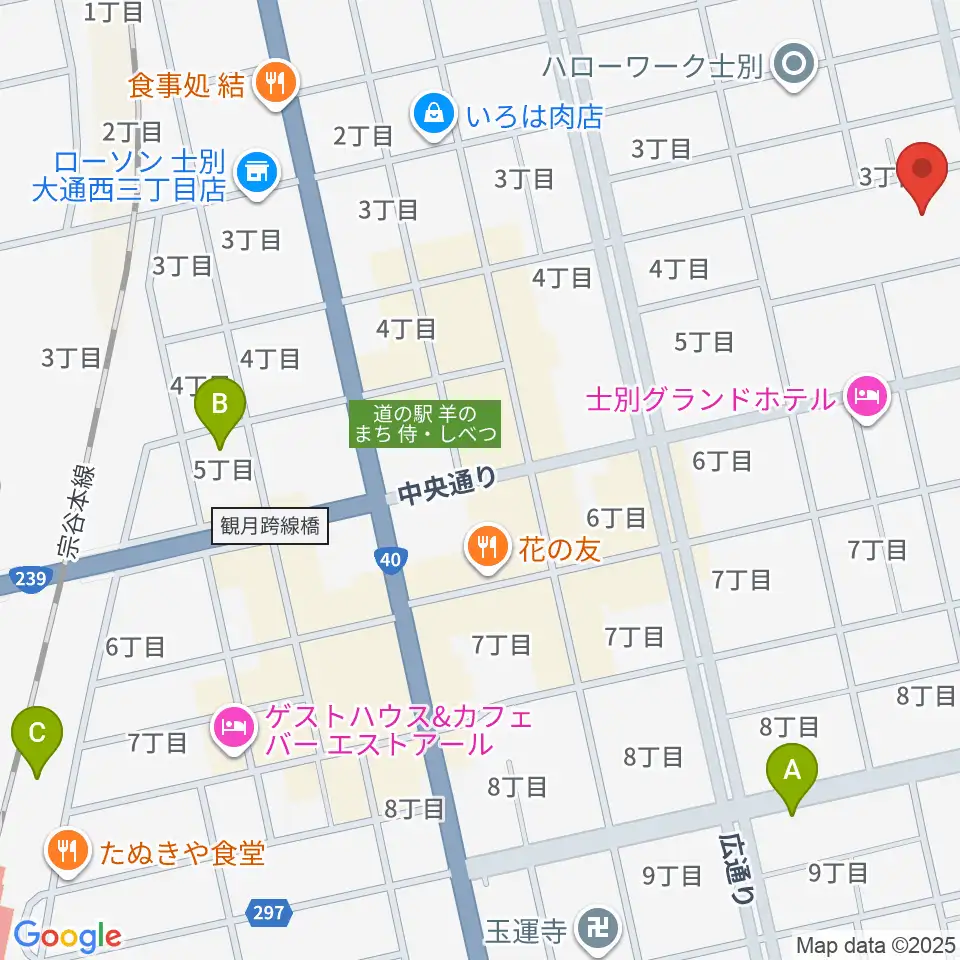 士別市総合体育館周辺の駐車場・コインパーキング一覧地図