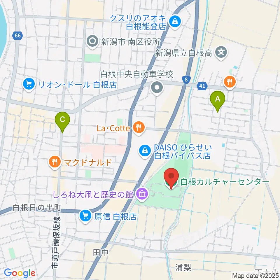 白根カルチャーセンター周辺の駐車場・コインパーキング一覧地図
