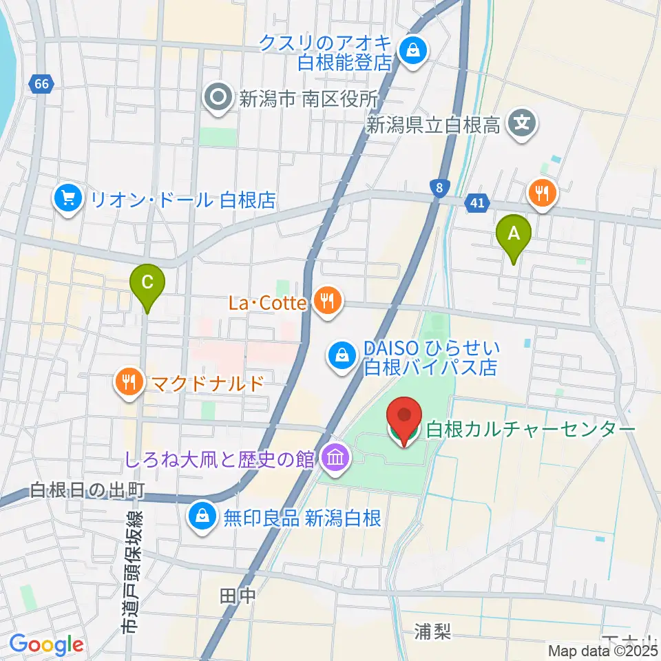 白根カルチャーセンター周辺の駐車場・コインパーキング一覧地図