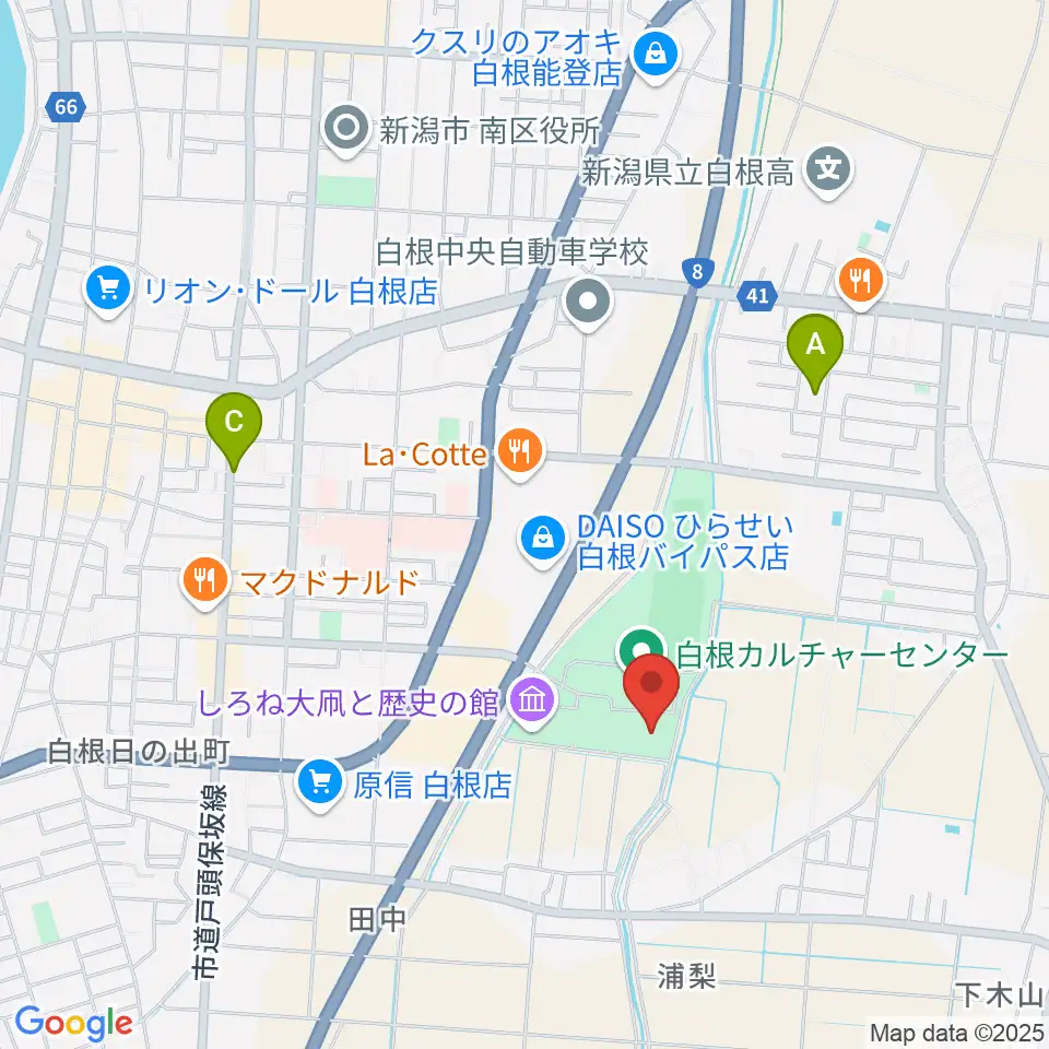 白根総合公園屋内プール周辺の駐車場・コインパーキング一覧地図