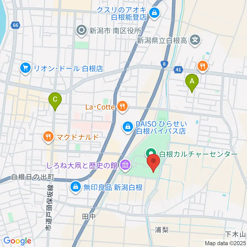 白根総合公園屋内プール周辺の駐車場・コインパーキング一覧地図