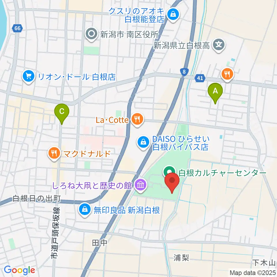 白根総合公園屋内プール周辺の駐車場・コインパーキング一覧地図