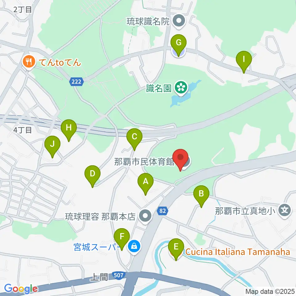 那覇市民体育館周辺の駐車場・コインパーキング一覧地図