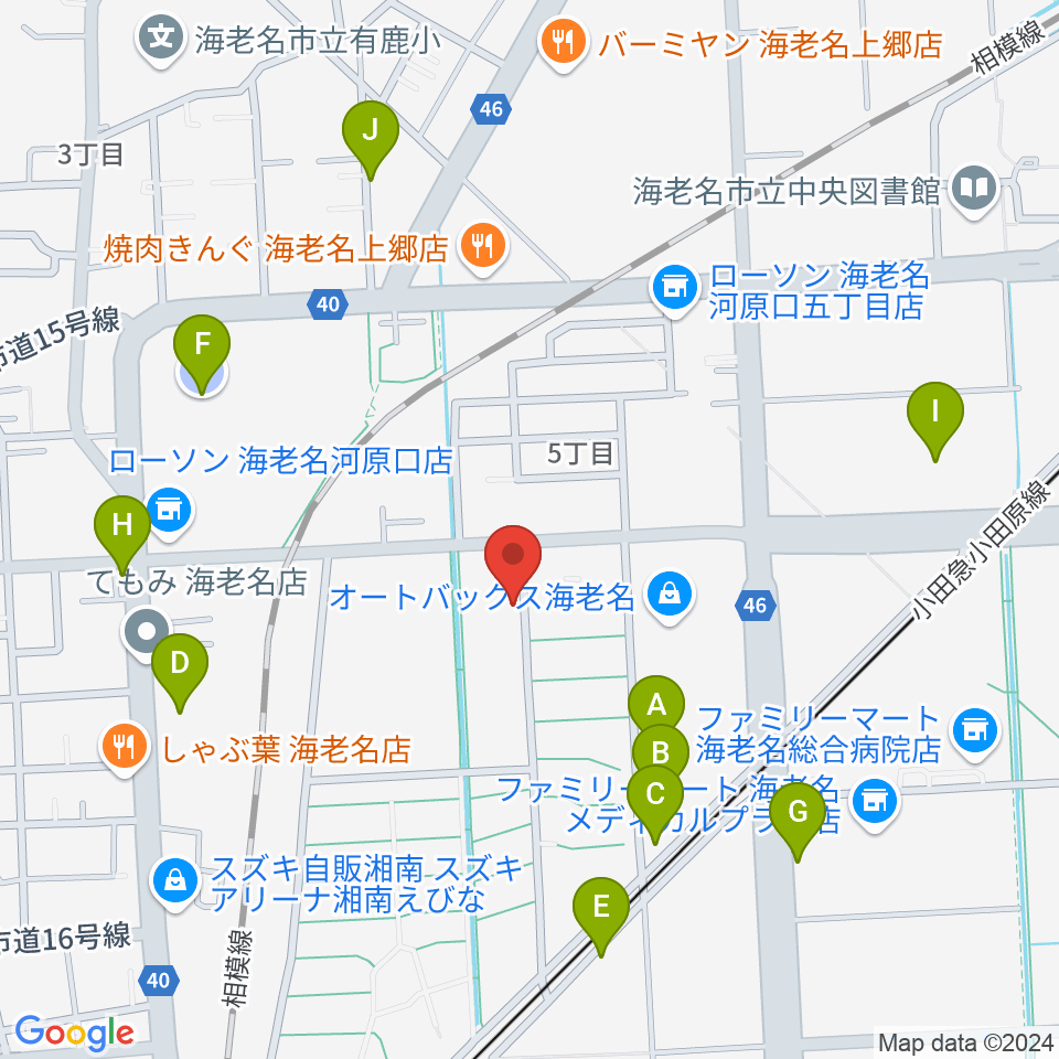 えびな市民活動センタービナスポ周辺の駐車場・コインパーキング一覧地図