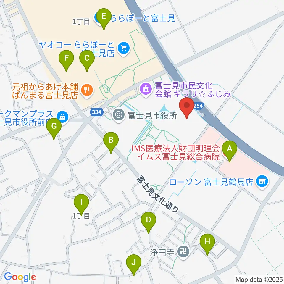 富士見市立市民総合体育館周辺の駐車場・コインパーキング一覧地図