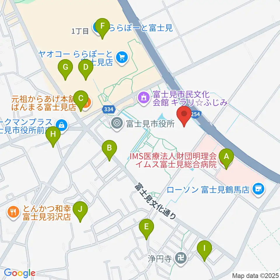 富士見市立市民総合体育館周辺の駐車場・コインパーキング一覧地図