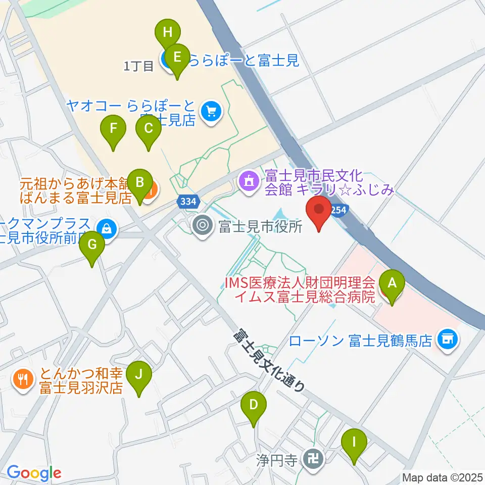 富士見市立市民総合体育館周辺の駐車場・コインパーキング一覧地図