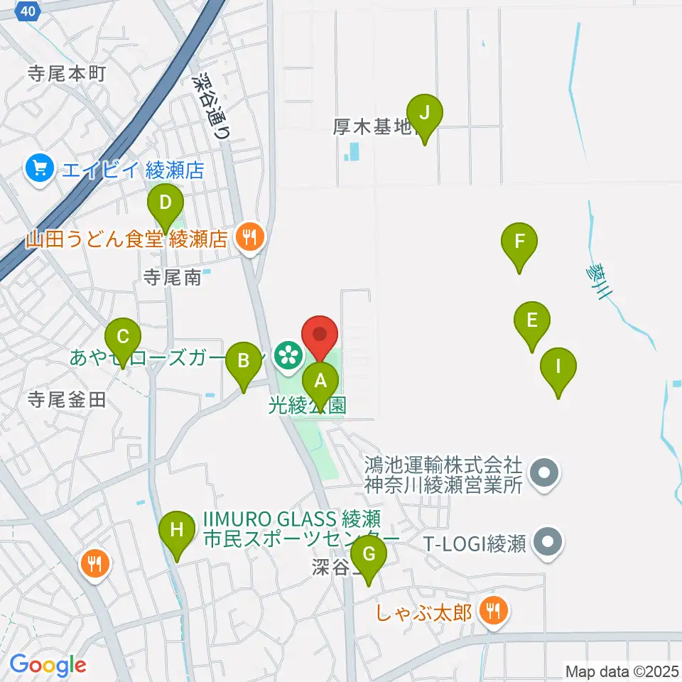 あやせノーブルスタジアム周辺の駐車場・コインパーキング一覧地図