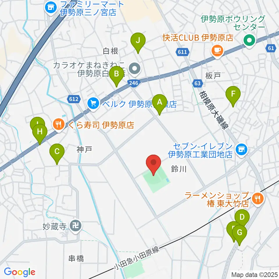 チャンピオンすずかわ野球場周辺の駐車場・コインパーキング一覧地図
