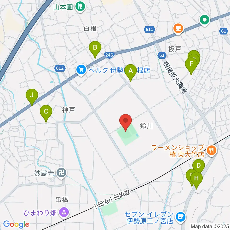 チャンピオンすずかわ野球場周辺の駐車場・コインパーキング一覧地図