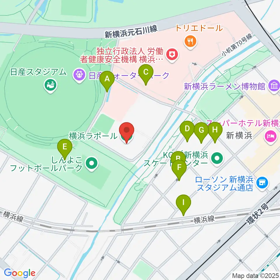 横浜ラポール周辺の駐車場・コインパーキング一覧地図