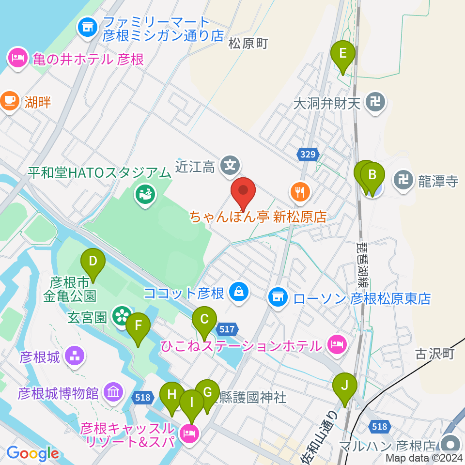 平和堂げんきっこフィールド周辺の駐車場・コインパーキング一覧地図