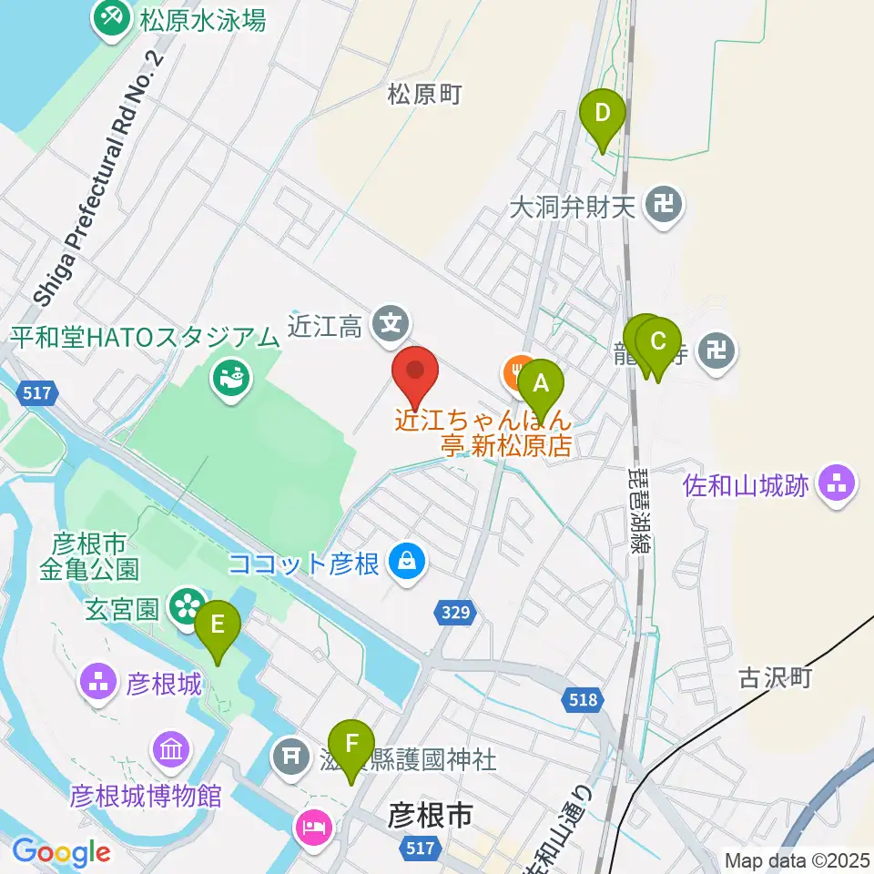 平和堂げんきっこフィールド周辺の駐車場・コインパーキング一覧地図
