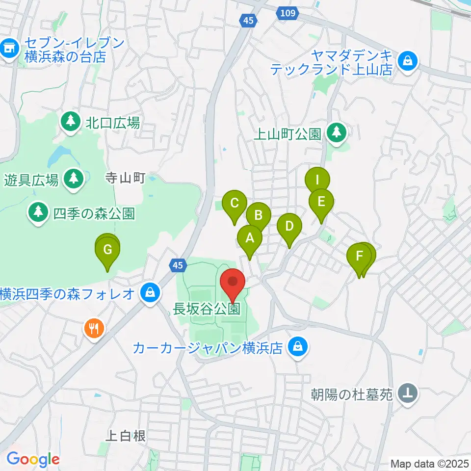 長坂谷公園多目的広場 周辺の駐車場・コインパーキング一覧地図