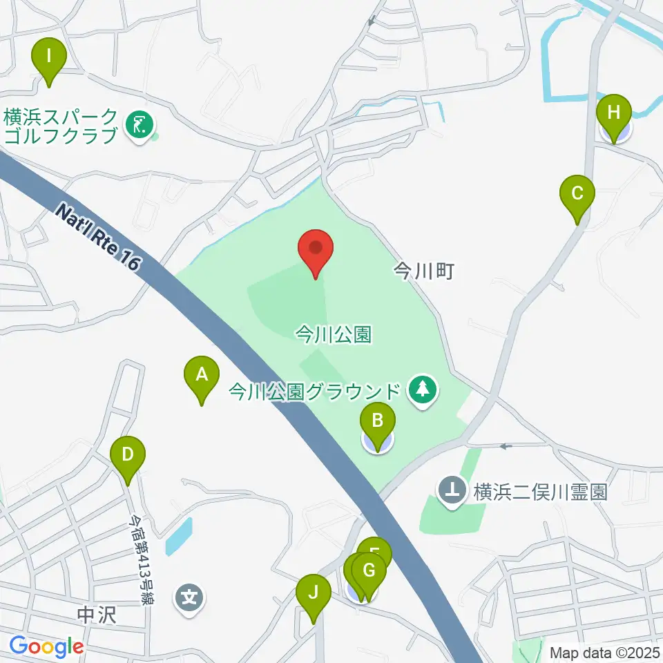 今川公園野球場 周辺の駐車場・コインパーキング一覧地図