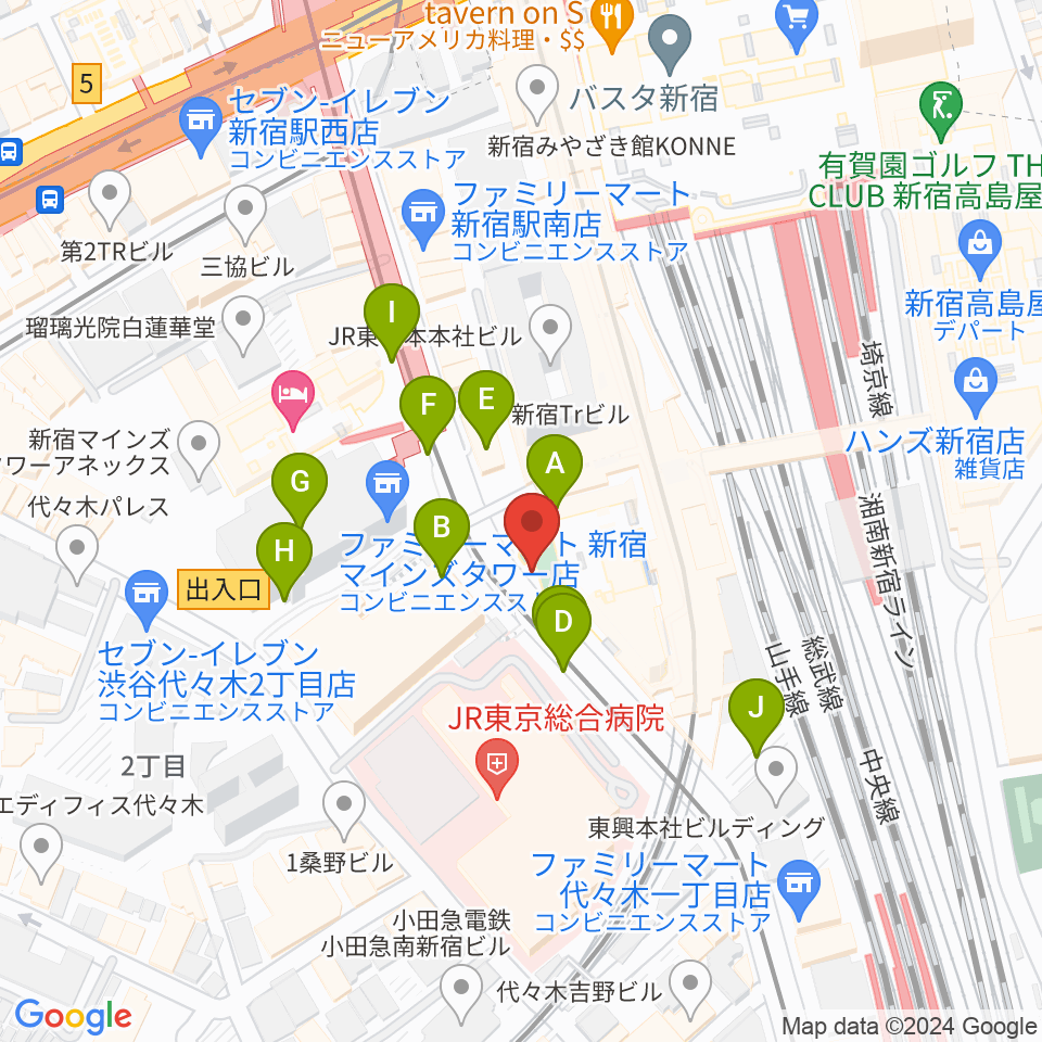 スタジオキーボード周辺の駐車場・コインパーキング一覧地図