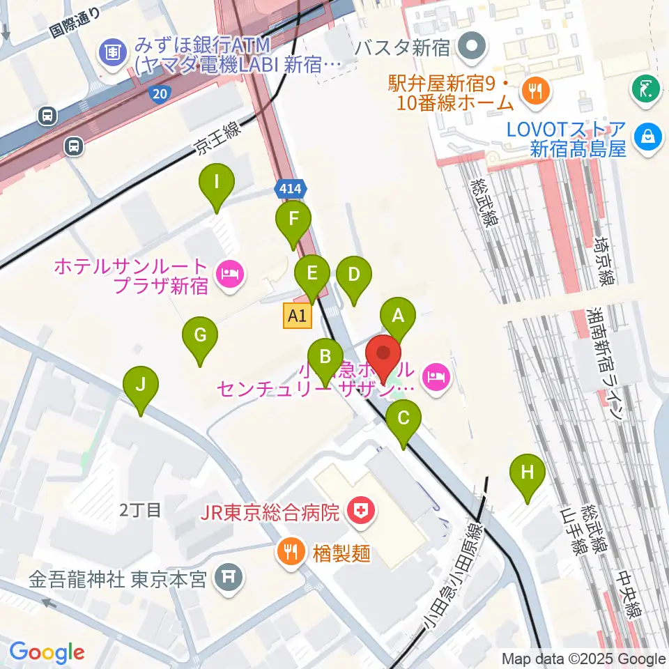 スタジオキーボード周辺の駐車場・コインパーキング一覧地図