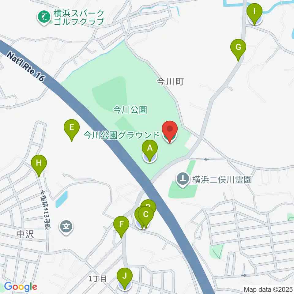 今川公園多目的運動広場周辺の駐車場・コインパーキング一覧地図