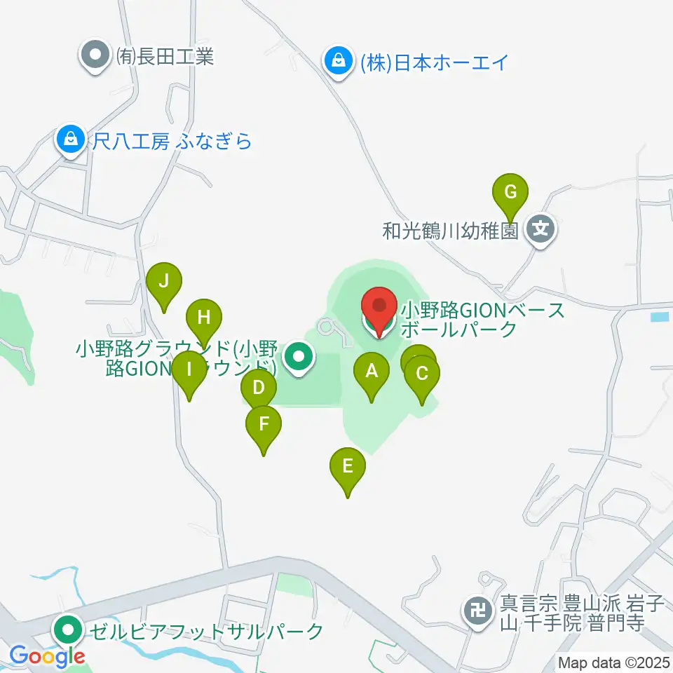 小野路GIONベースボールパーク周辺の駐車場・コインパーキング一覧地図