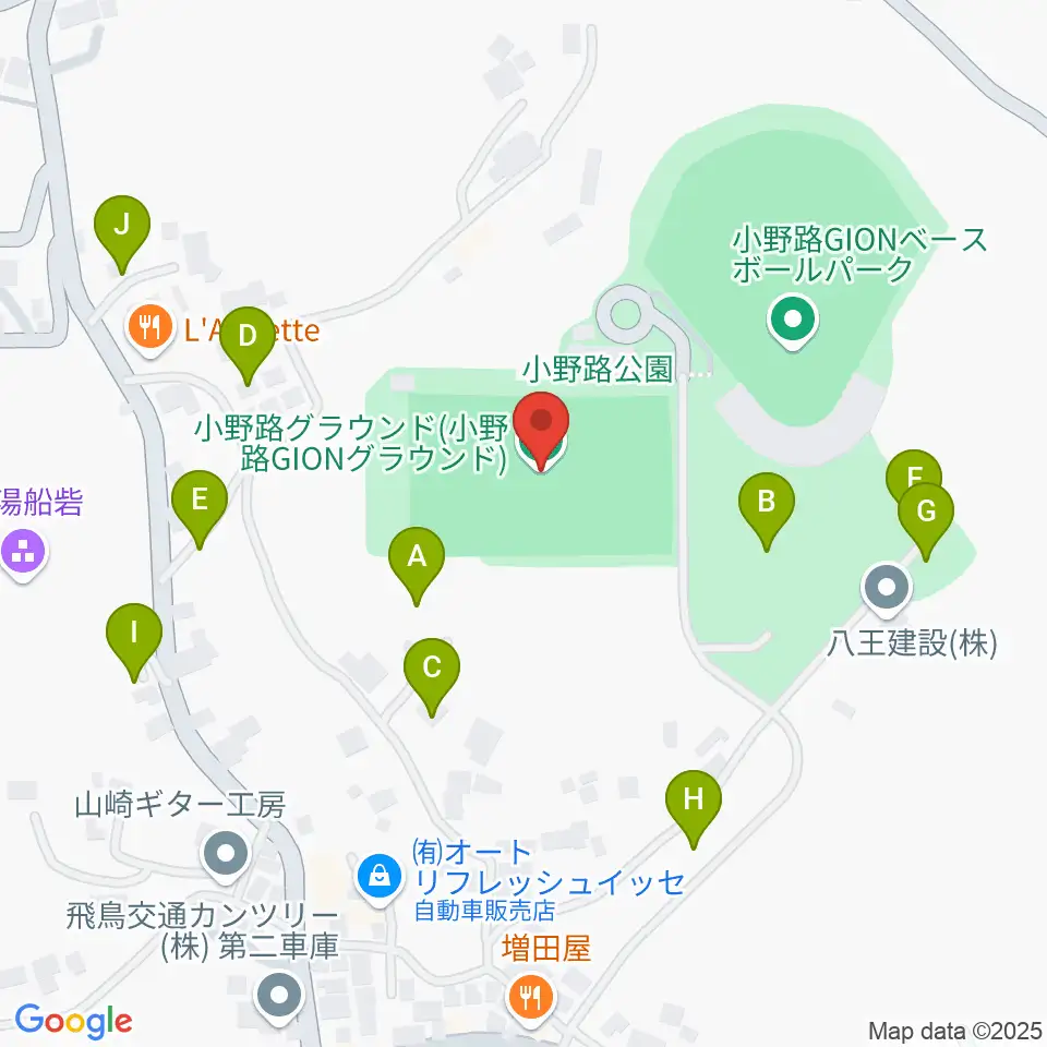 小野路GIONグラウンド周辺の駐車場・コインパーキング一覧地図