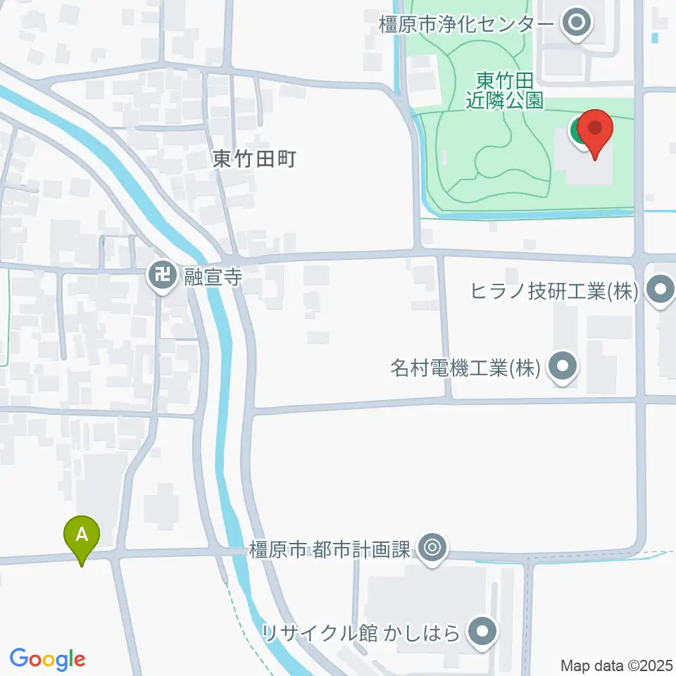 橿原市ひがしたけだドーム周辺の駐車場・コインパーキング一覧地図