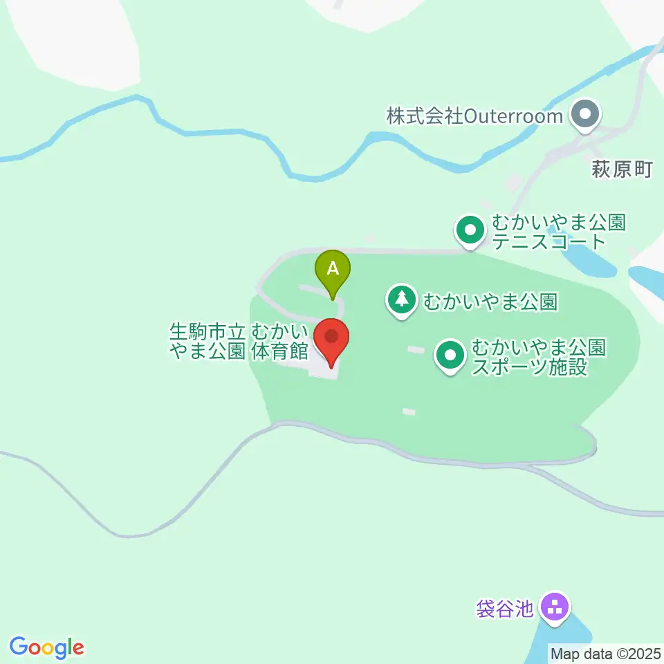 むかいやま公園体育館周辺の駐車場・コインパーキング一覧地図