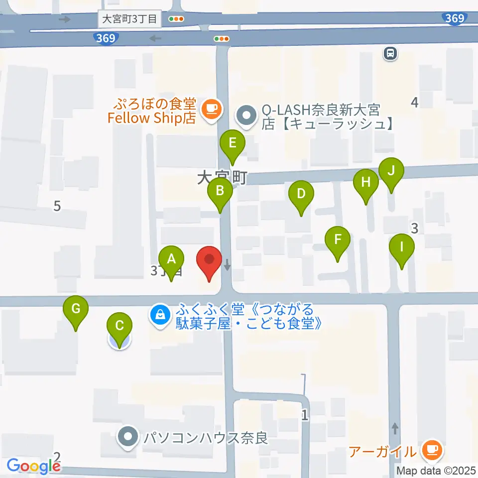 Eフラット音楽スタジオ周辺の駐車場・コインパーキング一覧地図