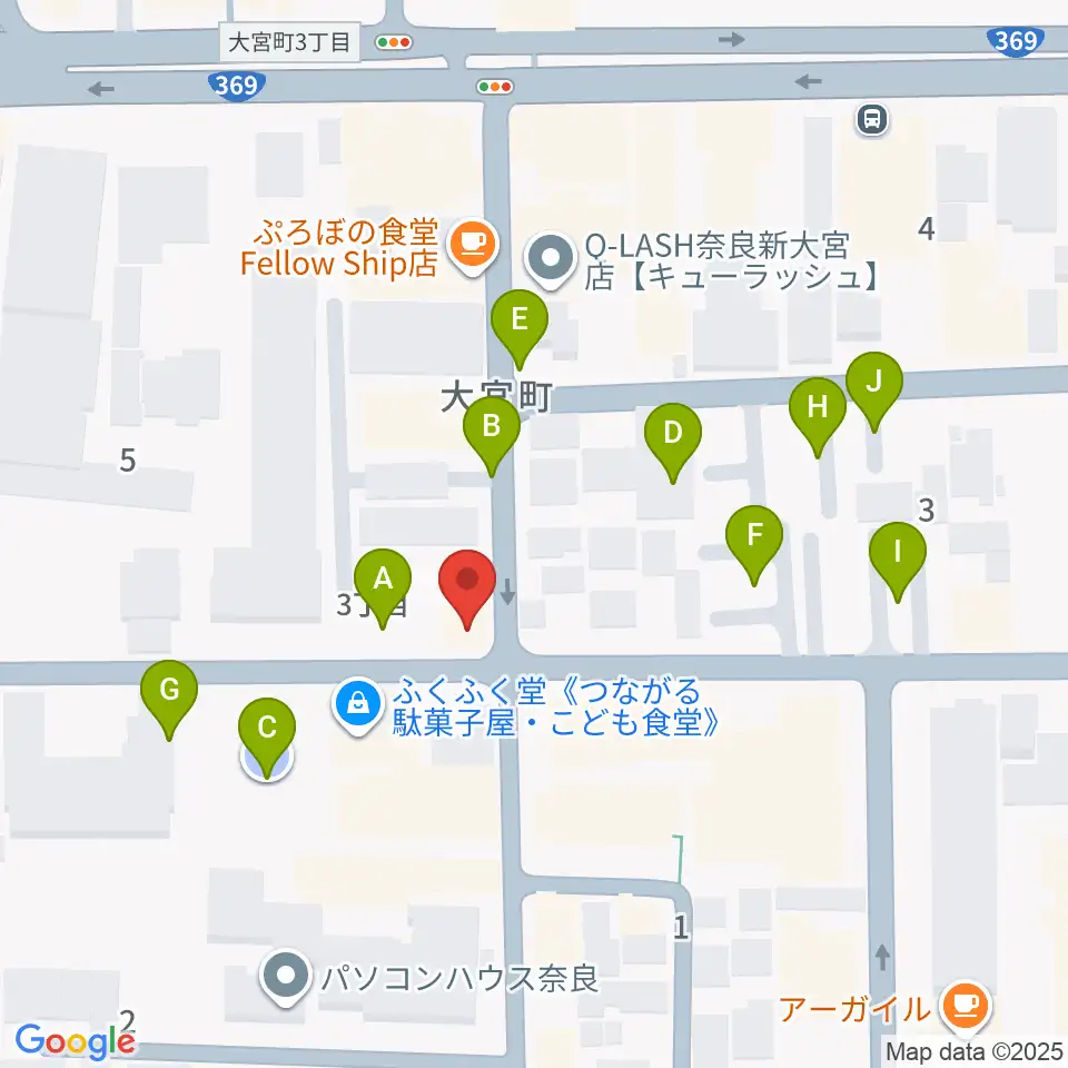 Eフラット音楽スタジオ周辺の駐車場・コインパーキング一覧地図