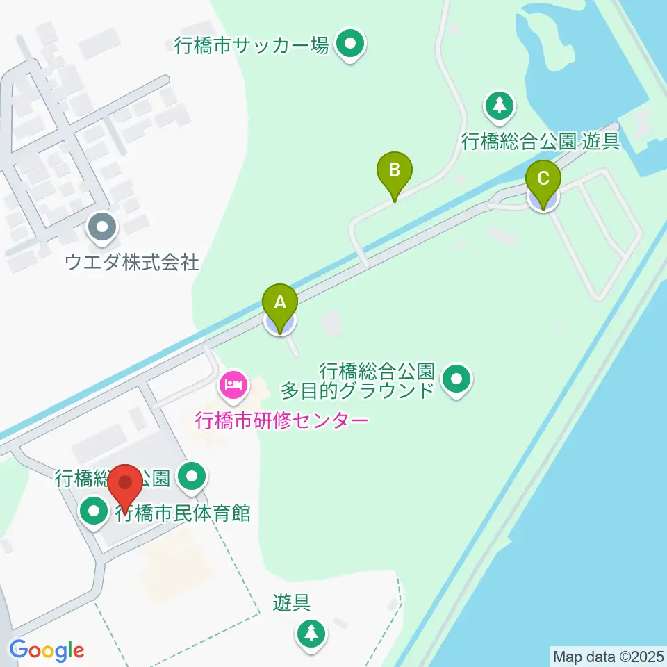 行橋市民体育館周辺の駐車場・コインパーキング一覧地図