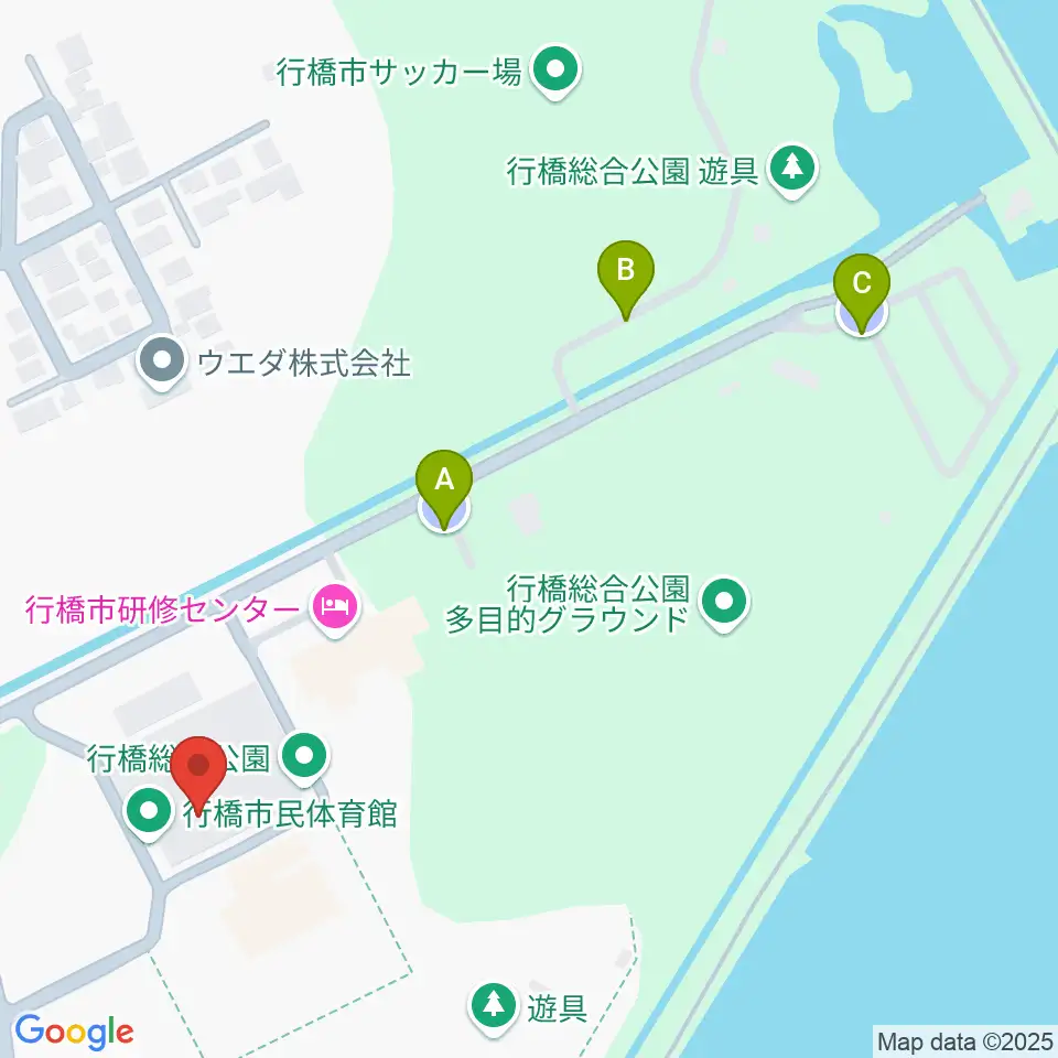 行橋市民体育館周辺の駐車場・コインパーキング一覧地図