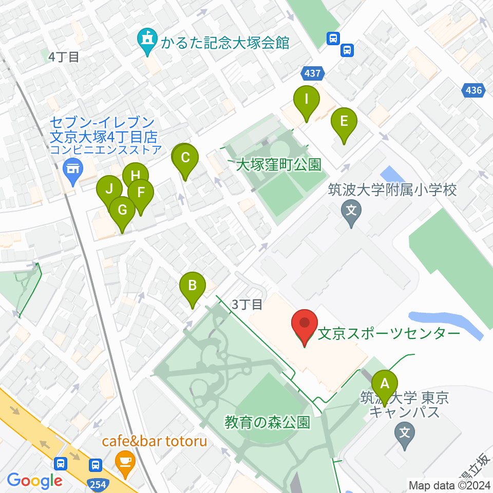 文京スポーツセンター周辺の駐車場・コインパーキング一覧地図