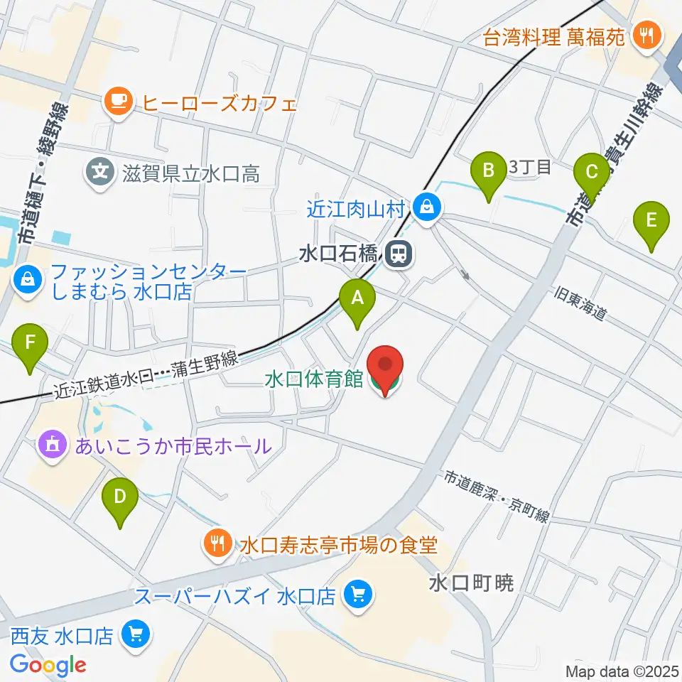 甲賀市水口体育館周辺の駐車場・コインパーキング一覧地図