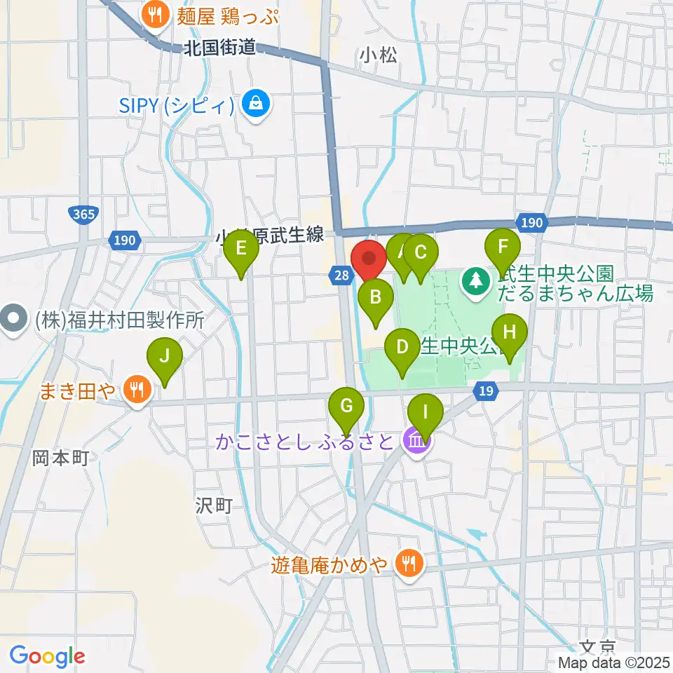越前市アイシンスポーツアリーナ周辺の駐車場・コインパーキング一覧地図