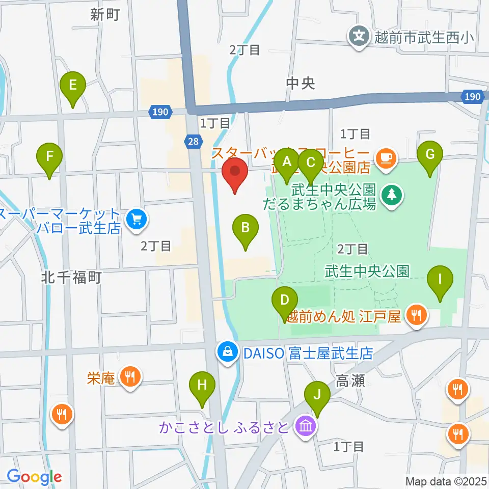 越前市アイシンスポーツアリーナ周辺の駐車場・コインパーキング一覧地図