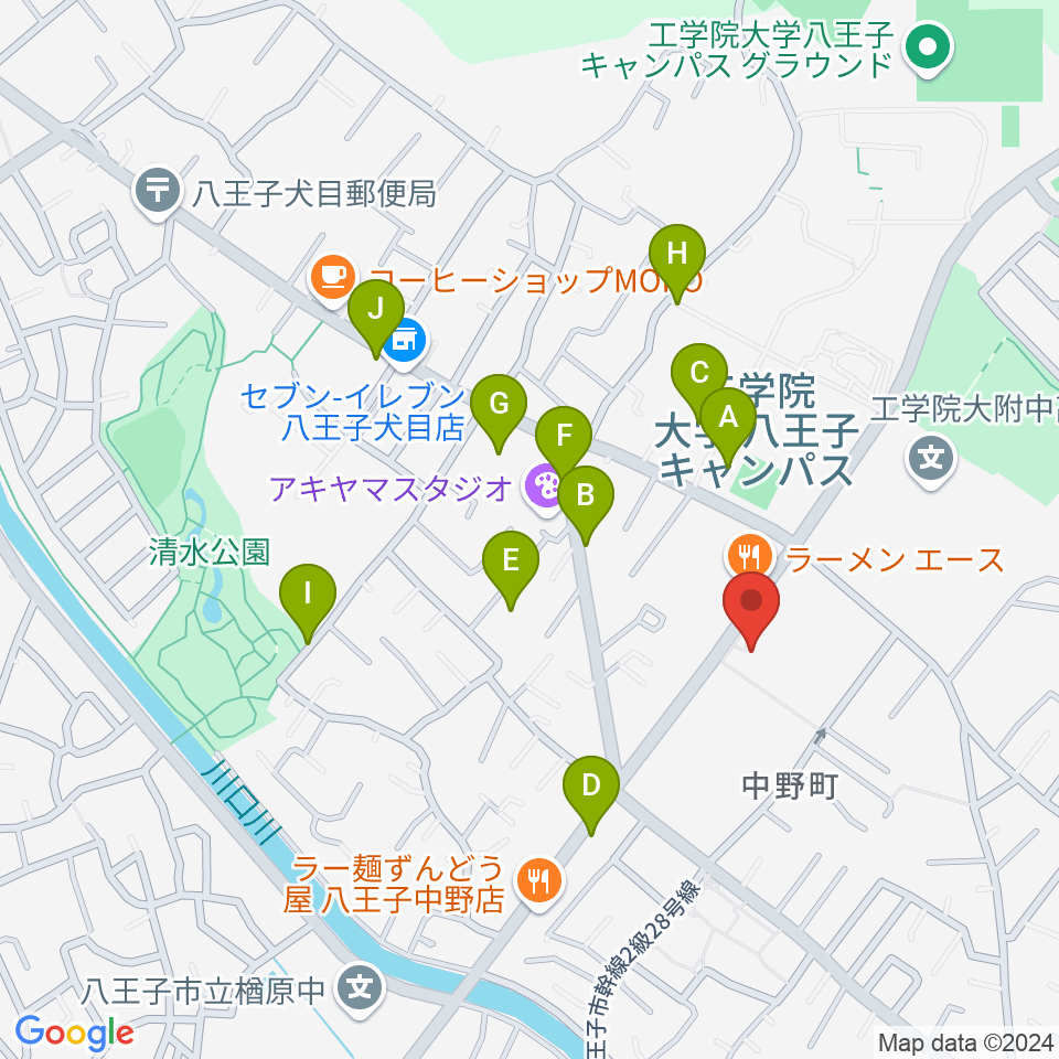 八王子市甲の原体育館周辺の駐車場・コインパーキング一覧地図